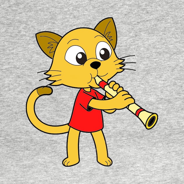 Cat Clarinet Funny Shirt for Mom, Dad, Husband, Boyfriend, Girlfriend, by Goods-by-Jojo